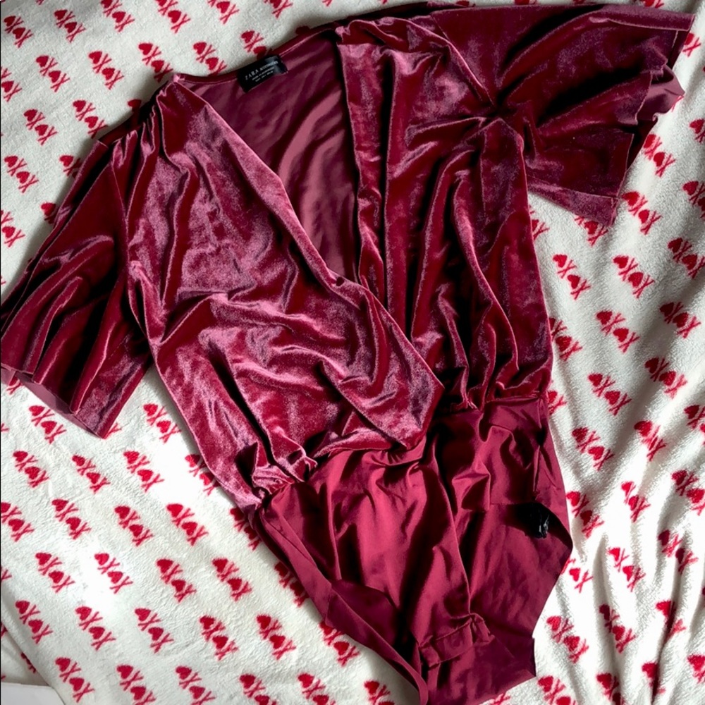 ZARA VELVET BODYSUIT